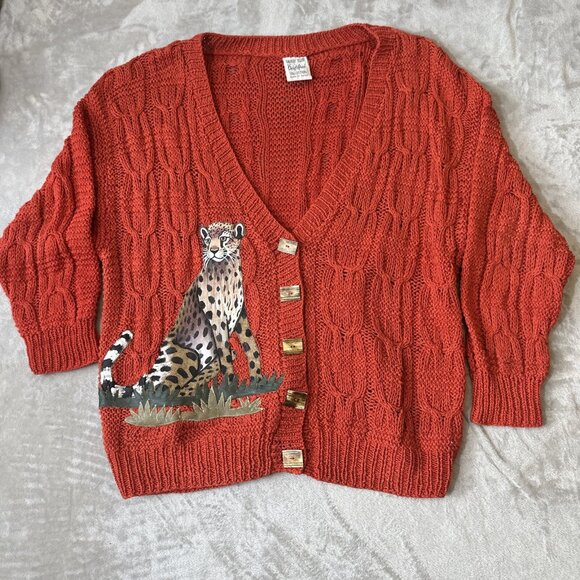 Women’s Safari Club “Out Of Africa” Collection Made In Kenya Knitted Red XL? - Picture 1 of 16